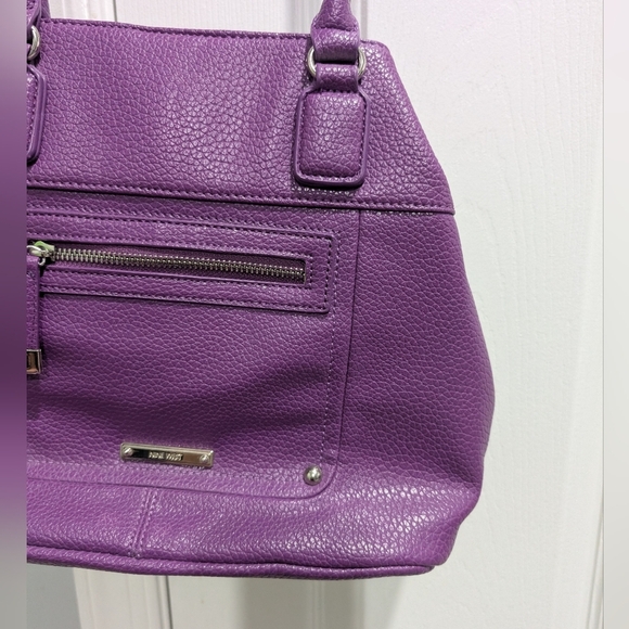 Nine West Purple Shoulder Handbag with Silver Hardware - Picture 3 of 9
